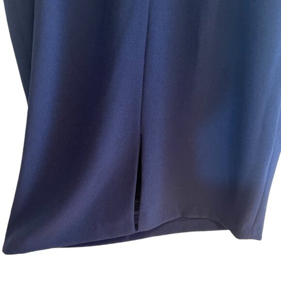 Adrianna Papell navy studded sheath dress with cut out  & asymmetrical seams, NW - Picture 7 of 13